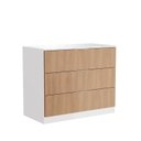 Ver imagem 2 de Cômoda Planejada 3 Gavetas 109cm Hera CabeCasa MadeiraOriginals Branco Algodão/Louro