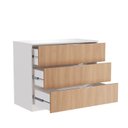 Ver imagem 4 de Cômoda Planejada 3 Gavetas 109cm Hera CabeCasa MadeiraOriginals Branco Algodão/Louro