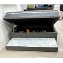 Ver imagem 2 de Conjunto Baú 3 em 1 com Cama Auxiliar Ortopédica Firme Sued Cinza + Colchão Molas Ensacadas Solteiro