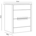 Ver imagem 4 de Mesa de Cabeceira 2 Gavetas 51cm Lara M07 Freijó/cinza - Mpozenato