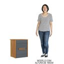 Ver imagem 5 de Mesa de Cabeceira 2 Gavetas 51cm Lara M07 Freijó/cinza - Mpozenato