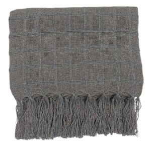 Manta para Sofa ou Peseira Algodao Diversas Cores 1.80x1.20m - Cinza Escuro