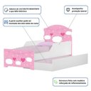 Ver imagem 3 de Mini Cama Infantil com Cama Auxiliar 153x79cm Personagens Nuvem Menina K02 - D’Rossi