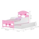Ver imagem 4 de Mini Cama Infantil com Cama Auxiliar 153x79cm Personagens Nuvem Menina K02 - D’Rossi