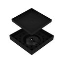 Ver imagem 1 de Ralo 10x10 Oculto Preto Plástico Abs para Piso e Porcelanato