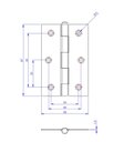 Ver imagem 2 de Kit 2 Dobradiça Zincada Porta / Janela Pino Solto Real 3,5"