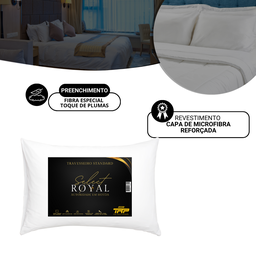Kit Travesseiro Select Royal Linha Hotelaria com Fronha Cetim Antifrizz - 4