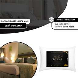 Kit Travesseiro Select Royal Linha Hotelaria com Fronha Cetim Antifrizz - 3