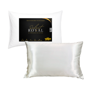 Kit Travesseiro Select Royal Linha Hotelaria com Fronha Cetim Antifrizz