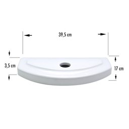 Tampa para Caixa Acoplada Ic94 Luna Cinza Claro Icasa - 3
