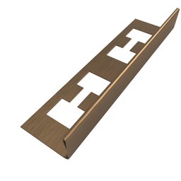 Perfil "L", Aço Inox 304, Escovado, Marrom -  2 x 12 x 2000 mm - 1