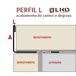 Perfil "L", Aço Inox 304, Escovado, Marrom -  2 x 12 x 2000 mm - 4