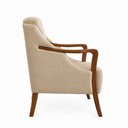 Ver imagem 6 de Poltrona Decorativa 75cm Zoe Linho Bege - Sallar Home