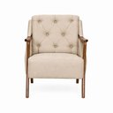 Ver imagem 5 de Poltrona Decorativa 75cm Zoe Linho Bege - Sallar Home