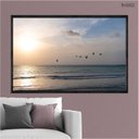 Ver imagem 2 de Quadro Decorativo - Passaros Mar Ceu Flnt062 - Vidro com Impressão Uv - 80x60cm