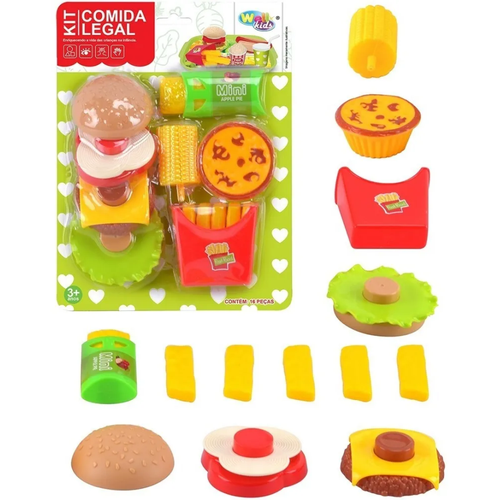 Kit Lanchonete Hamburguer Infantil Brinquedo - Mini Kitchen - Shop