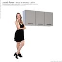 Ver imagem 3 de Armário Aéreo de Cozinha 3 Portas Juno 120 Cozimax Cinza Argila