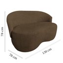 Ver imagem 5 de Kit Namoradeira + 2 Poltronas Decorativa Beatriz Orgânica Linho Marrom