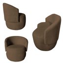 Ver imagem 2 de Kit Namoradeira + 2 Poltronas Decorativa Beatriz Orgânica Linho Marrom