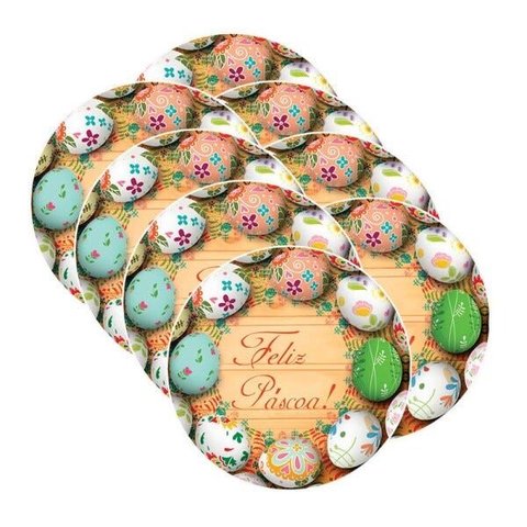 Kit Sousplat Páscoa - 8 Peças - sem Base