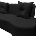 Ver mais imagens de Sofá 2 Lugares Orgânico Curvo Madrid 150cm Couro Preto