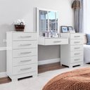 Ver imagem 1 de Conjunto para Quarto de Cômodas e Penteadeira Floratta Branco