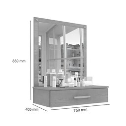 Conjunto para Quarto de Cômodas e Penteadeira Floratta Branco - 3