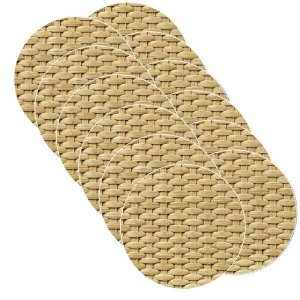 Sousplat (somente Capa) Estampa Palha Impressa Tecido Microfibra - 12 Peças - sem Base