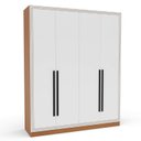 Ver imagem 4 de Guarda Roupa Casal 161,2cm com 4 Portas e 4 Gavetas 240833 Valência Politorno Móveis