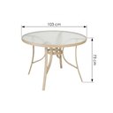 Ver imagem 2 de Mesa Redonda Tampo em Vidro Slim 102,5cm Cinza