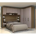 Ver imagem 1 de Guarda Roupa Dormitório Modulado Paris Casal Queen 1,58 M Canto - Roupeiro Luciane M01:avelã / Cinam