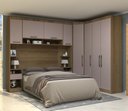 Ver imagem 1 de Guarda Roupa Dormitório Modulado Paris Casal Queen 1,58 M Canto - Roupeiro Luciane M01:avelã / Cinam
