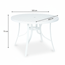 Ver imagem 3 de Mesa Tampo em Alumínio Ø 105 Slim Branco