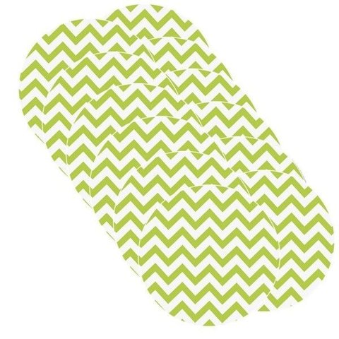 Sousplat Chevron Verde Claro - 12 Peças - com Base