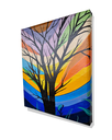 Ver imagem 4 de Mini Quadro Artesanal Decorativo com Árvore Morta Pintado a Mão Medindo 30x25cm