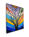 Ver imagem 3 de Mini Quadro Artesanal Decorativo com Árvore Morta Pintado a Mão Medindo 30x25cm