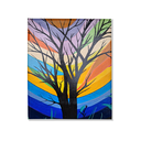 Ver imagem 2 de Mini Quadro Artesanal Decorativo com Árvore Morta Pintado a Mão Medindo 30x25cm