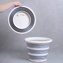 Ver imagem 7 de Kit lavanderia de 2 baldes dobráveis de plástico 10L Simplo