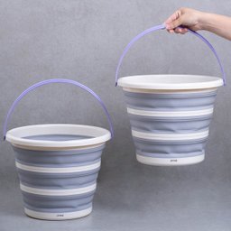 Kit lavanderia de 2 baldes dobráveis de plástico 10L Simplo - 6