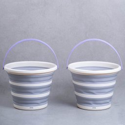 Kit lavanderia de 2 baldes dobráveis de plástico 10L Simplo - 5