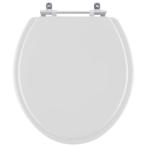 Assento Sanitário Tampa de Vaso Madeira Mdf Laqueado Convencional Oval Universal 6lpf - Cinza Claro