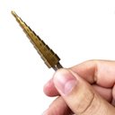 Ver imagem 6 de Jogo com 3 Broca Escalonadas HSS 3 a 20mm Titânio Charbs