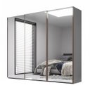 Ver imagem 2 de Guarda Roupa Veneto MDF 3 Portas com Espelho 274,5x230cm Cinza 1000