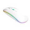 Mouse Sem Fio Recarregável Branco - Wireless com Led Hmaston - 1