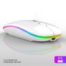 Mouse Sem Fio Recarregável Branco - Wireless com Led Hmaston - 3