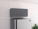 Ver imagem 2 de Armario para Geladeira Aereo Andreia 60 Cm Cinza Fosco Ajl