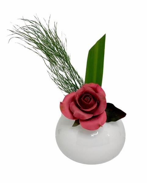 Arranjo Artesanal Permanente Rosa Especial Elegante Presente - 1