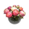Arranjo Flores Artesanal Elegante Peônia Fechada Bowl Vidro - 1