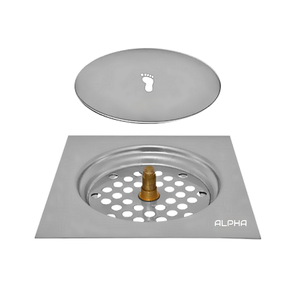 Ralo Click Inteligente P/ Banheiro Quadrado 15 Cm Inox Cromo:Cromado - 6