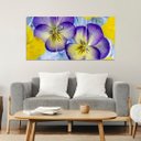 Ver imagem 5 de Quadro decorativo - Três Telas - Flores eml Tons Violeta - 120x60cm